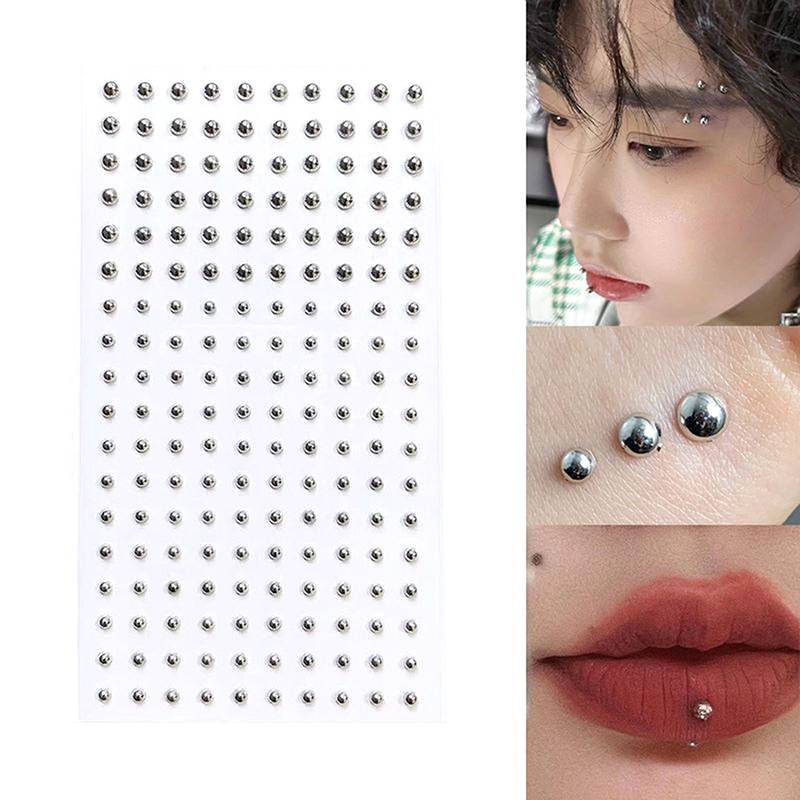 Body Jewelry Eyebrow - Diamond Sticker Fake Nose Stud Self