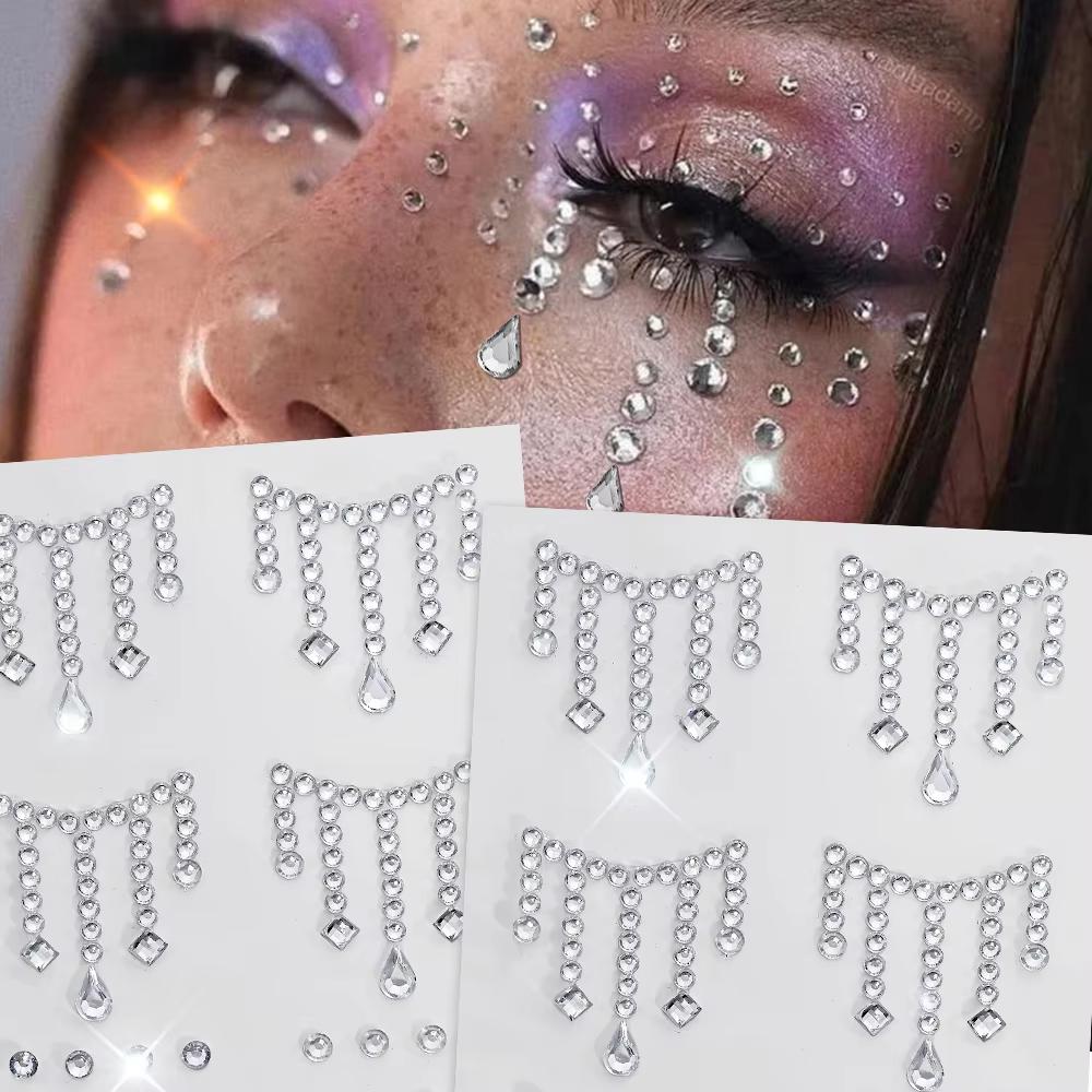 Body Jewelry Eyebrow - 1/5 Sheets Face Jewels Stickers DIY