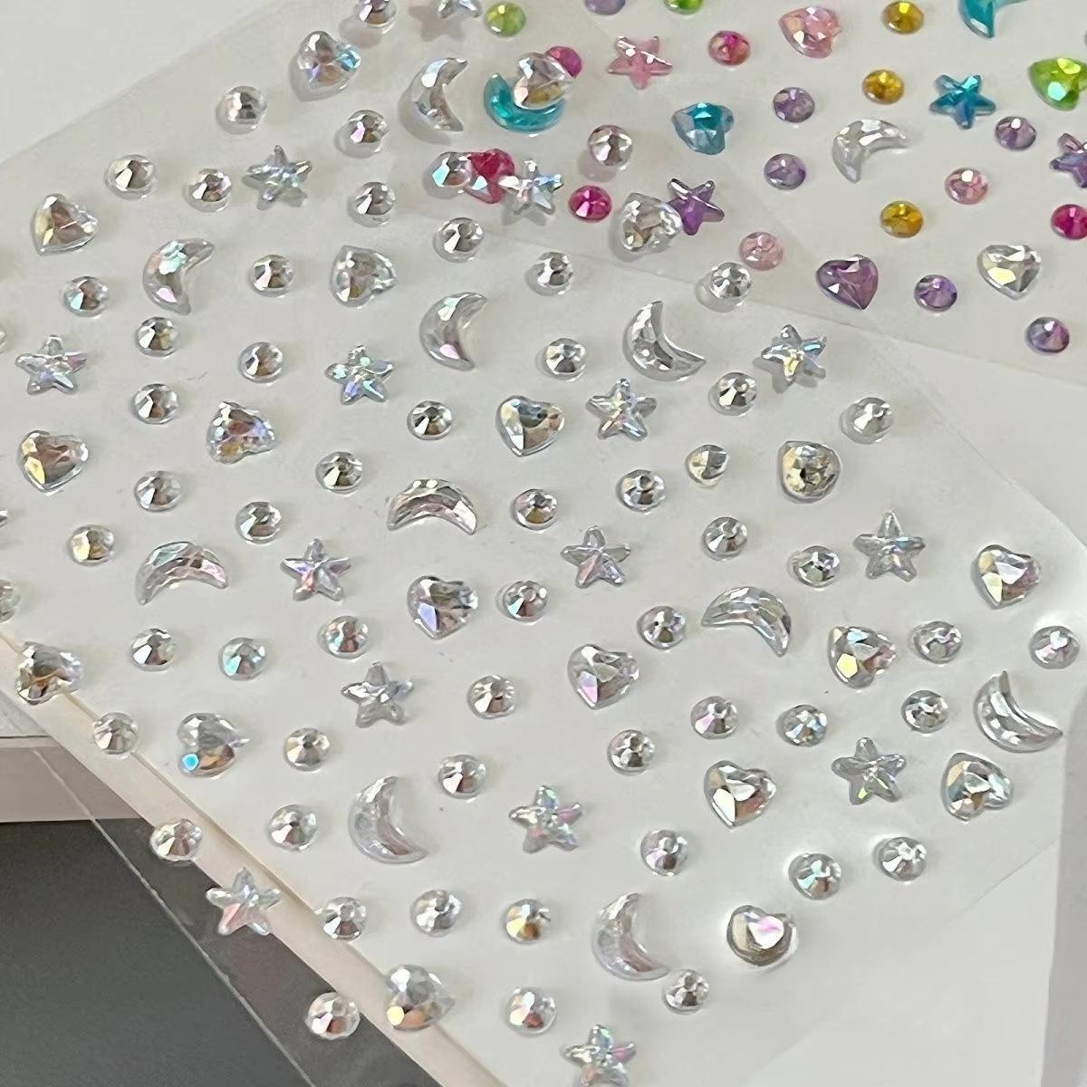 1/2pcs 3D Star Moon Heart Rhin - Body Jewelry Eyebrow 评论和价格