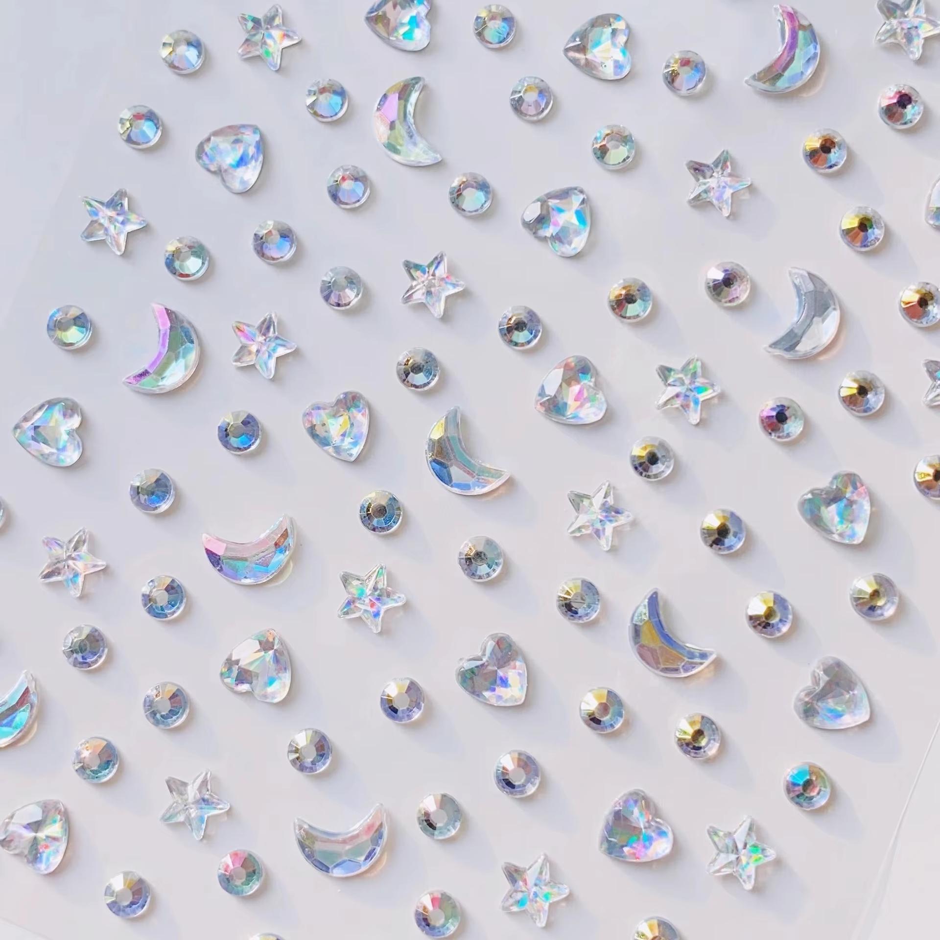 1/2pcs 3D Star Moon Heart Rhin - Body Jewelry Eyebrow 评论和价格