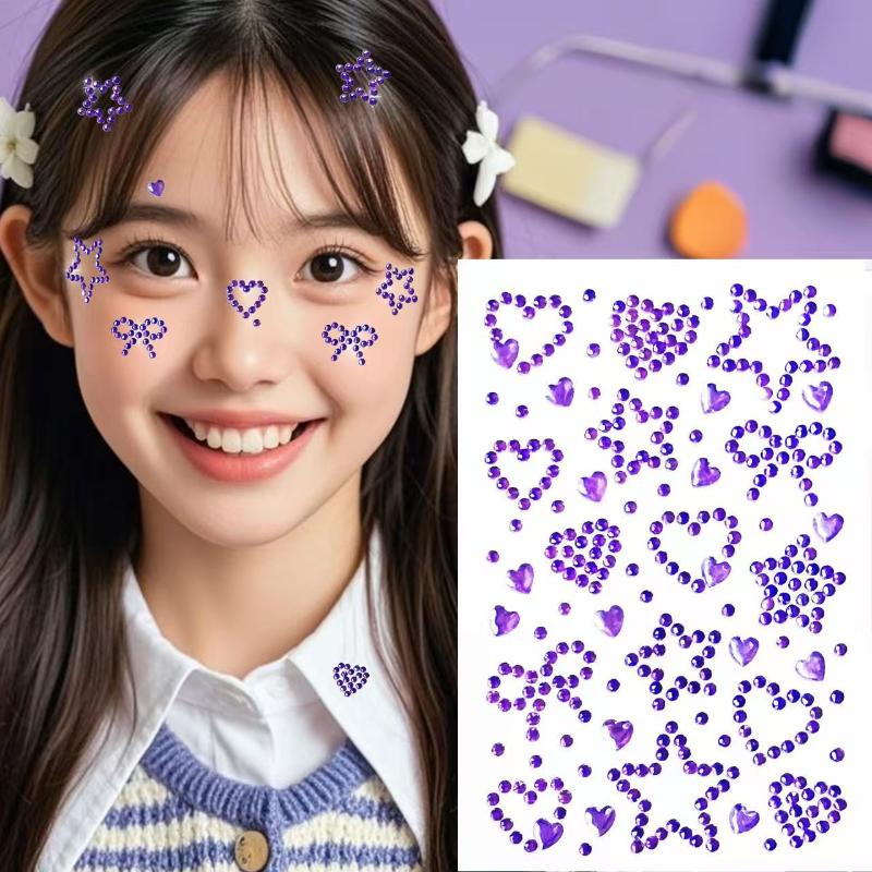 1 Sheet Colorful Self Adhesive - Body Jewelry Eyebrow 评论和价格