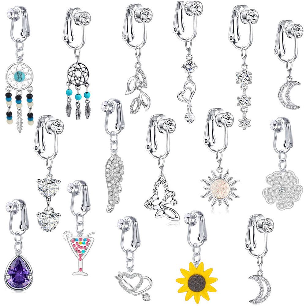 Faux Fake Belly Butterfly Fake - Body Jewelry And Earrings 评论和价格