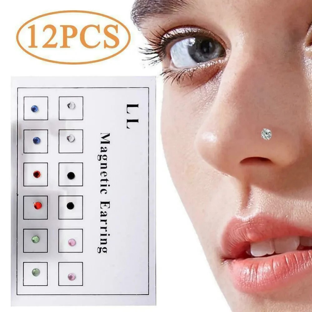 12PCS/Card Fake Cheater Non Pi - Body Jewelry And Earrings 评论和价格