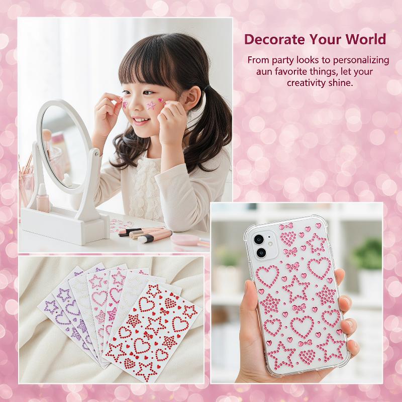 1 Sheet Colorful Self Adhesive - Body Jewelry Eyebrow 评论和价格