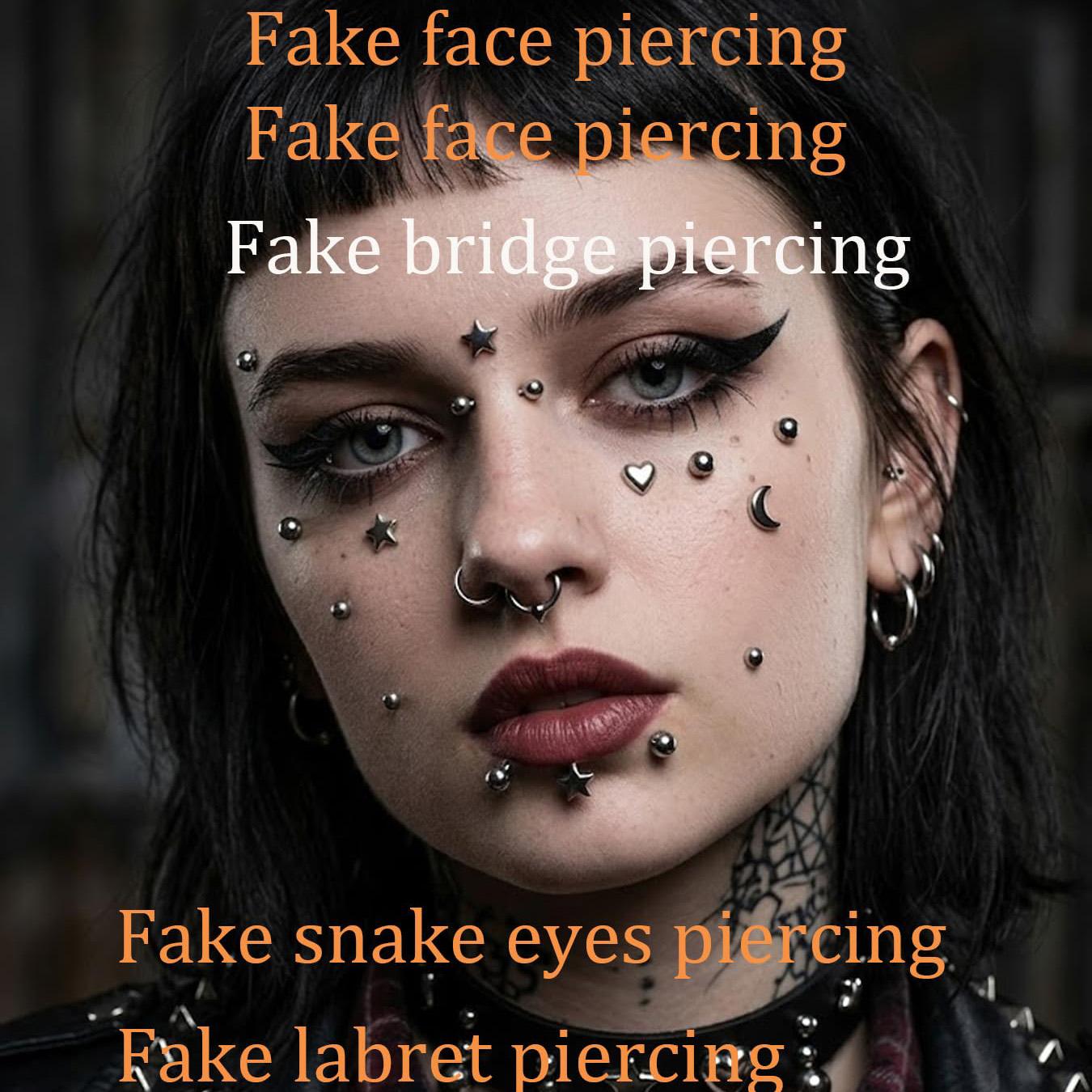 Fake Piercings Balls Stick on  - Body Jewelry Eyebrow 评论和价格