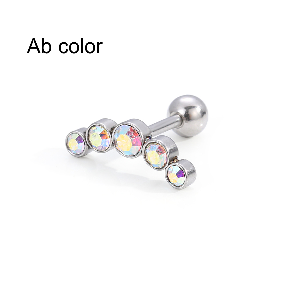 1Pcs Fashion 16G Crystal Gem O - Body Jewelry And Earrings 评论和价格