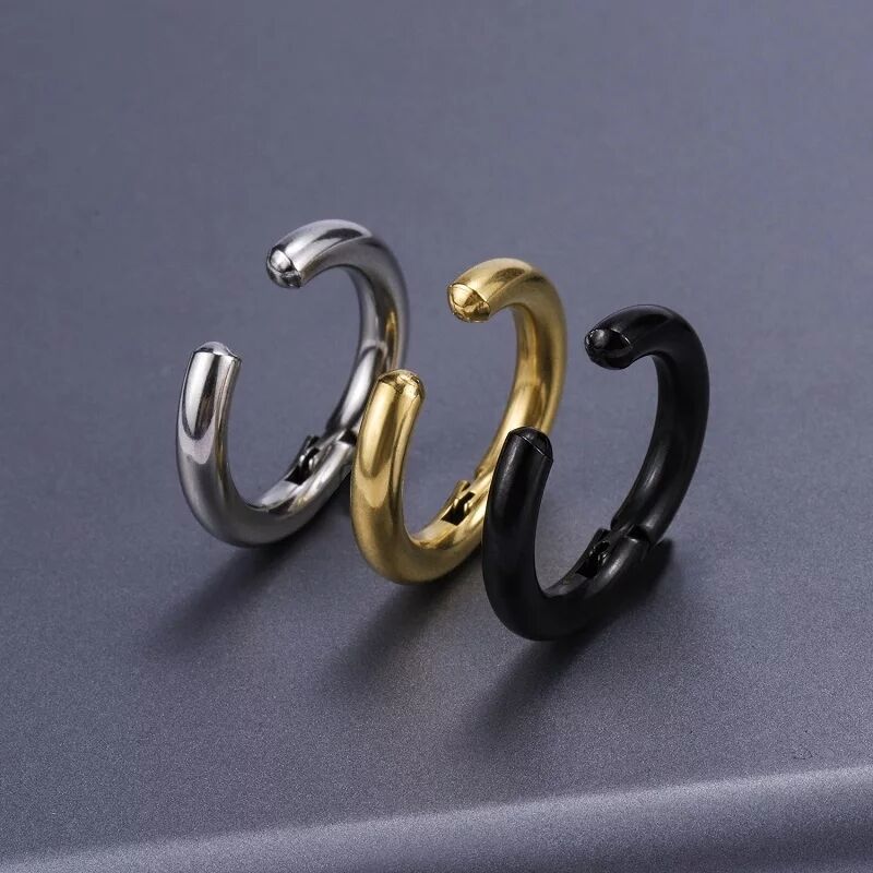 2/6Pcs Fake Huggie Hoop Earrin - Body Jewelry And Earrings 评论和价格