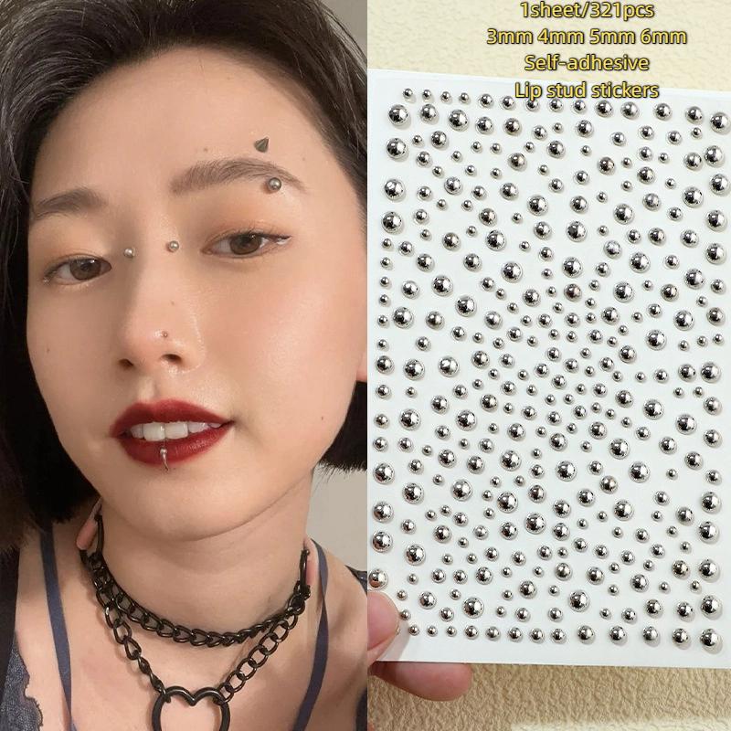 321pcs Non Piercing Lip Studs  - Body Jewelry Eyebrow 评论和价格