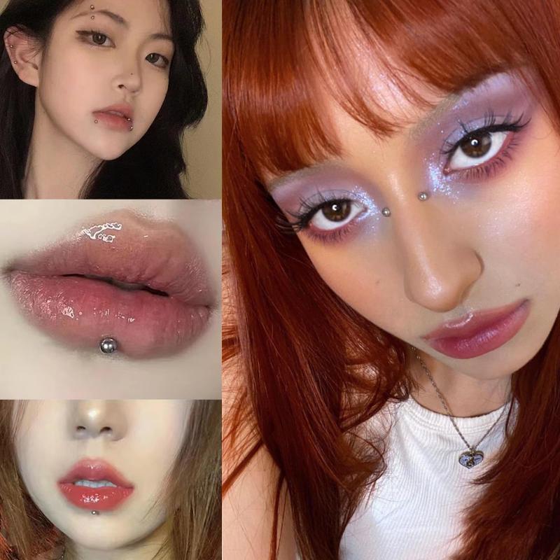 321pcs Non Piercing Lip Studs  - Body Jewelry Eyebrow 评论和价格
