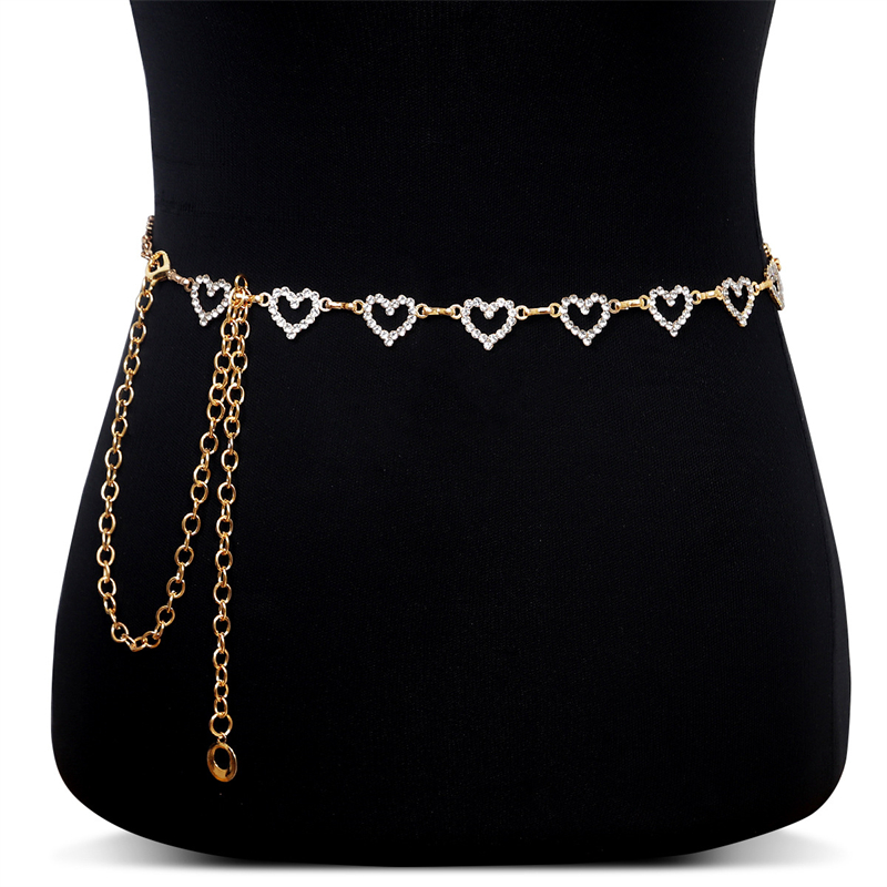 Fashion Rhinestone Heart Waist - Body Jewelry Usa 评论和价格