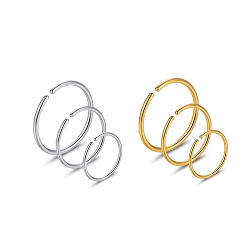 6pcs/lot Hypoallergenic Nose R - Body Jewelry And Earrings 评论和价格