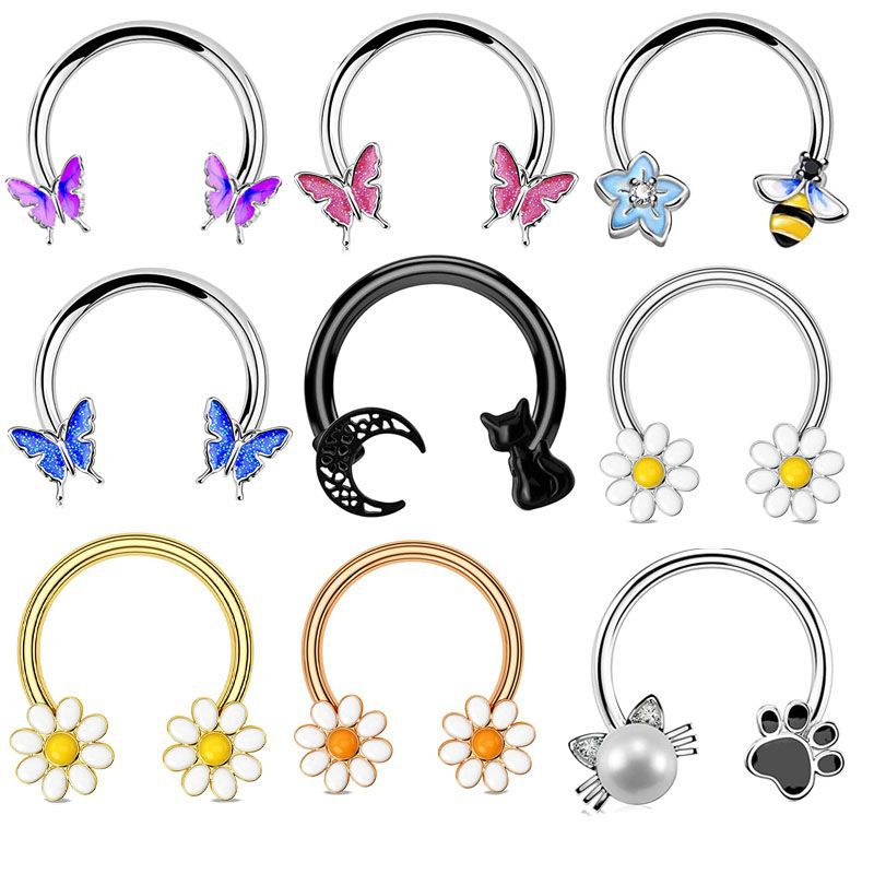 16G Septum Ring Daith Piercing - Body Jewelry And Earrings 评论和价格