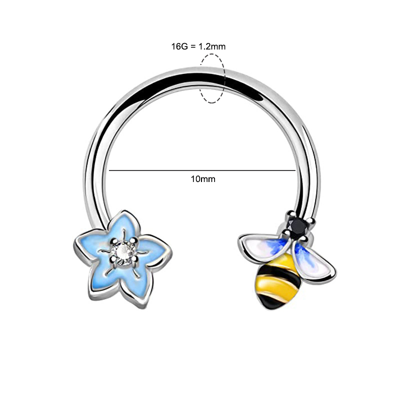 16G Septum Ring Daith Piercing - Body Jewelry And Earrings 评论和价格