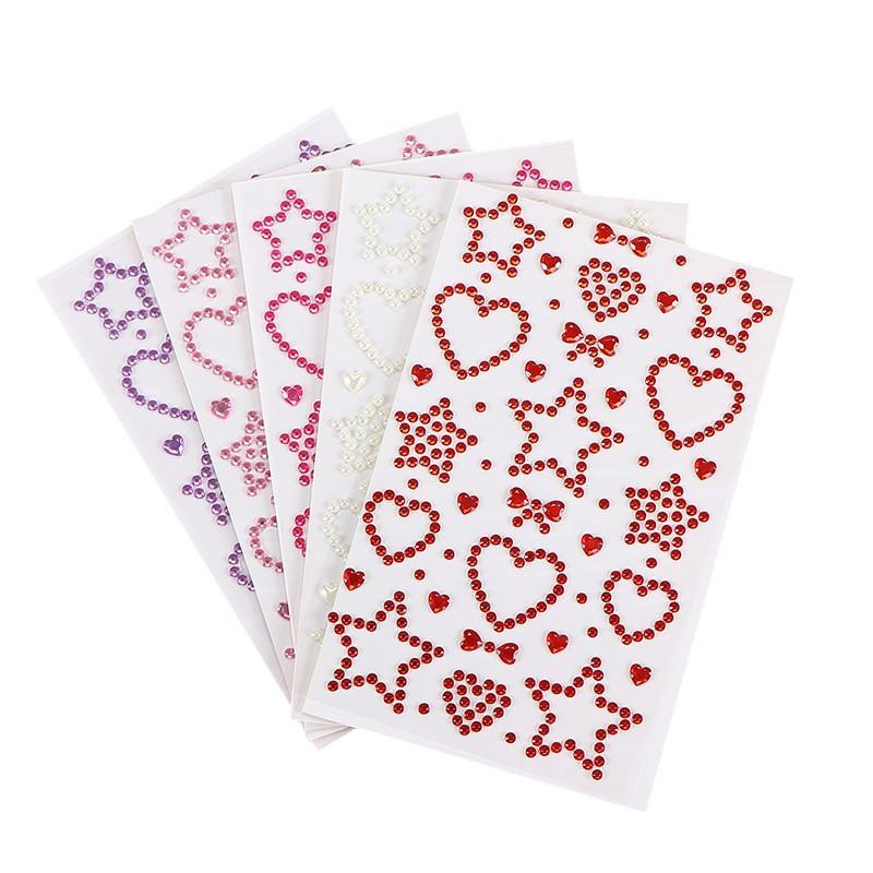 1 Sheet Colorful Self Adhesive - Body Jewelry Eyebrow 评论和价格