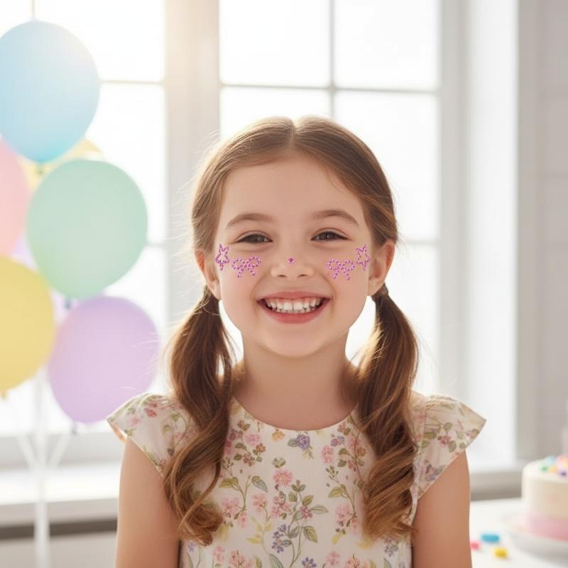 1 Sheet Colorful Self Adhesive - Body Jewelry Eyebrow 评论和价格
