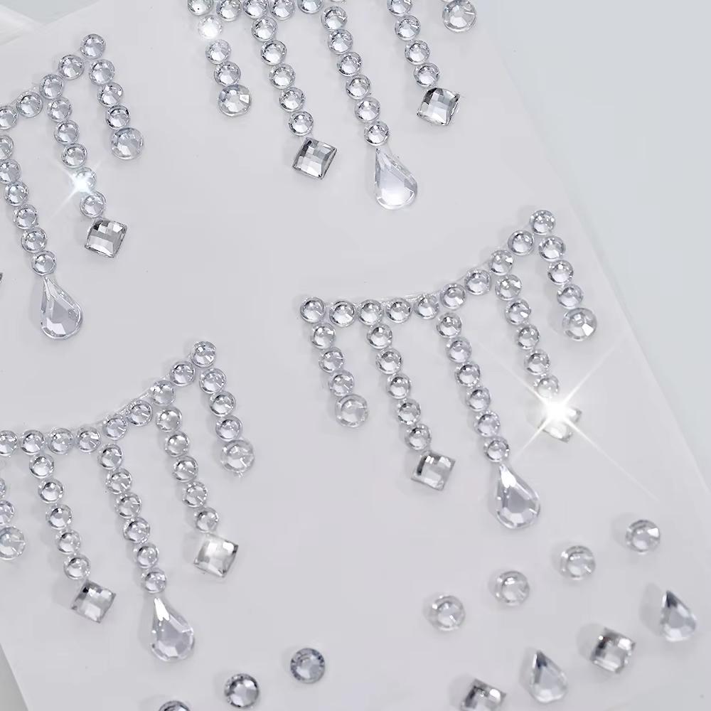 1/5 Sheets Face Jewels Sticker - Body Jewelry Eyebrow 评论和价格