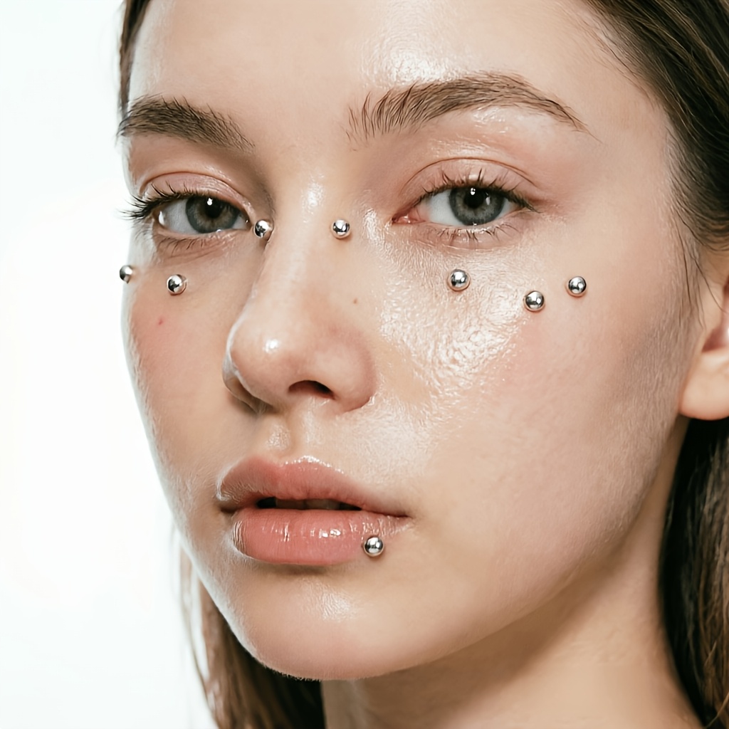 4pcs Set of Piercing-Free Self - Body Jewelry Eyebrow 评论和价格